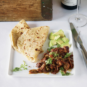 A120622 Hard To Pair Foods. October 2012 Food & Wine Spicy: Carnitas w/Garlic & Orange. Wine pairing: Kabinett Riesling.